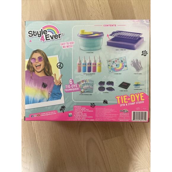Style 4 Ever Tie-Dye Spin & Stamp Studio Brand New In Box - Picture 2 of 2